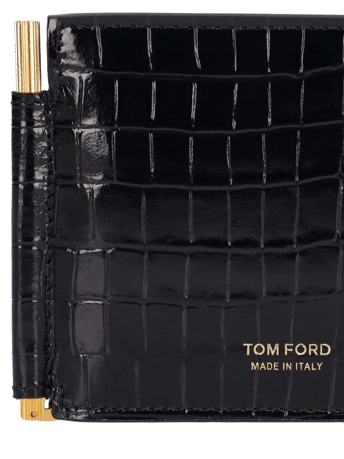 Tom Ford Black T Line Money Clip Wallet