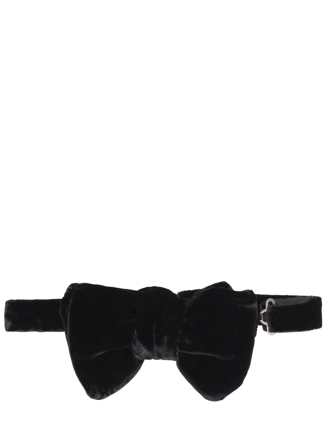 Shop Tom Ford Viscose Blend Fluid Velvet Bowtie In Black