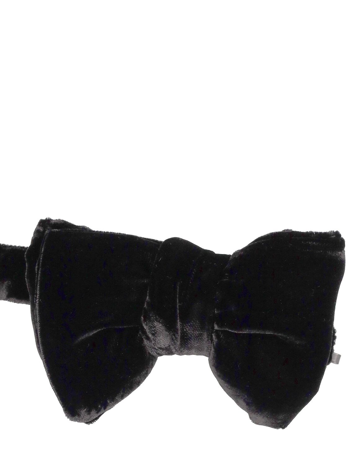 Shop Tom Ford Viscose Blend Fluid Velvet Bowtie In Black