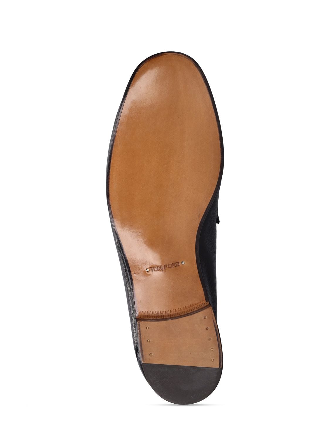 Shop Tom Ford York Line Leather Loafers In Black