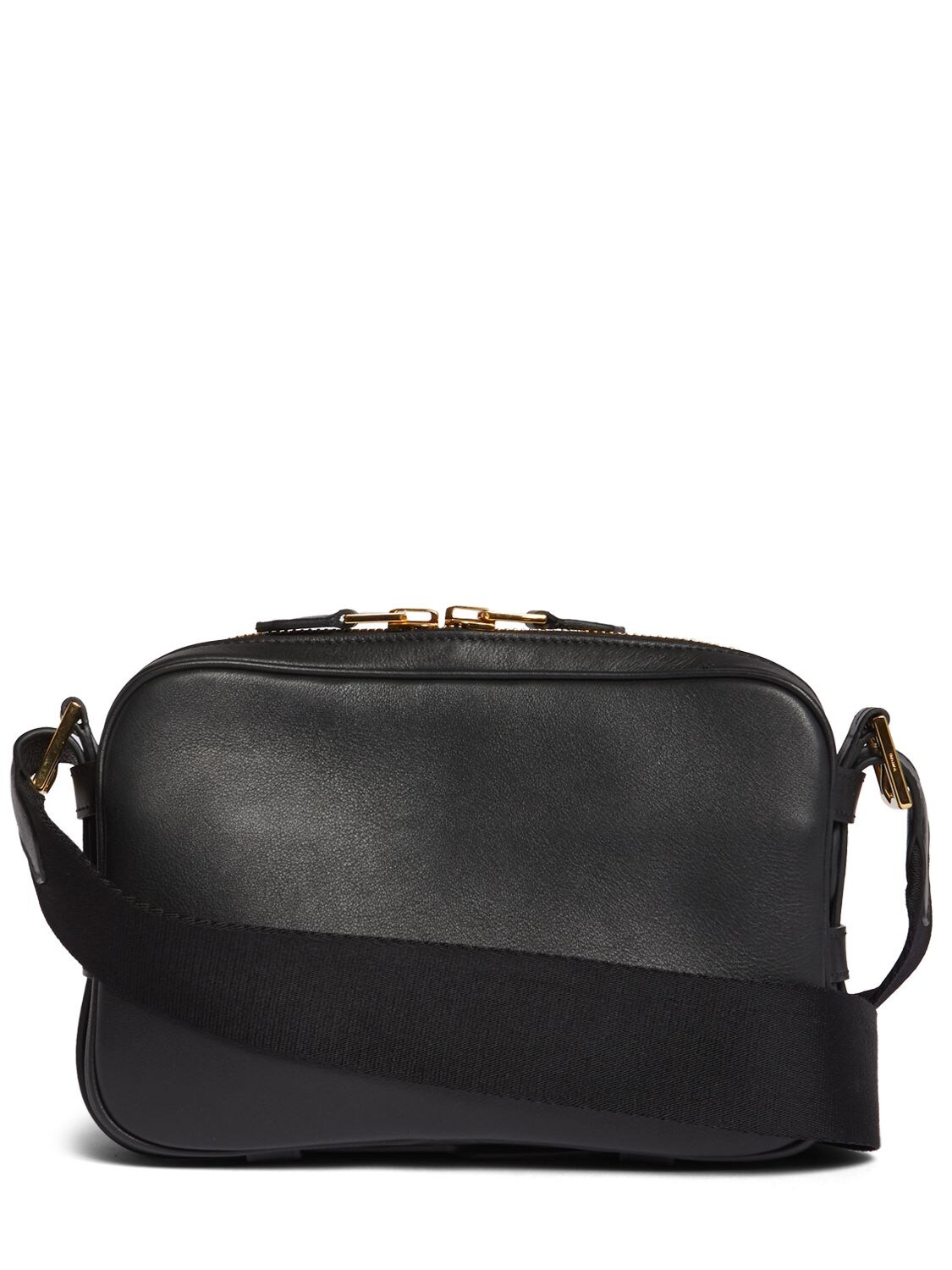 Shop Tom Ford Medium Soft Leather Messenger Bag In Black