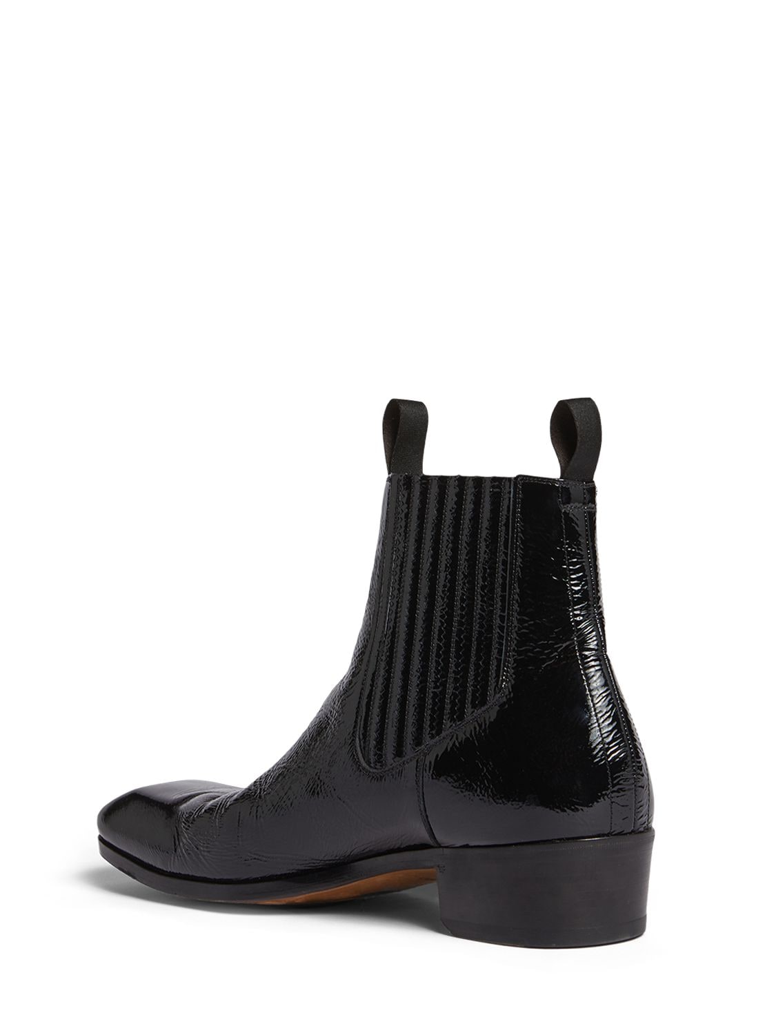 Shop Tom Ford 40mm Crackle Leather Ankle Boots In Black