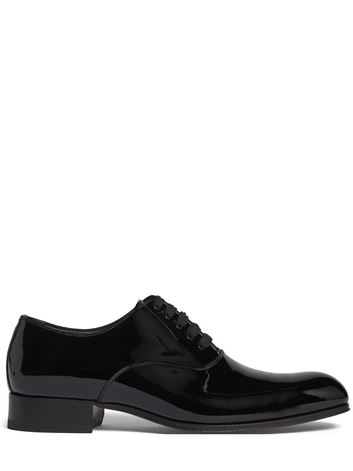 Tom Ford Patent Leather Derby Shoes In Black