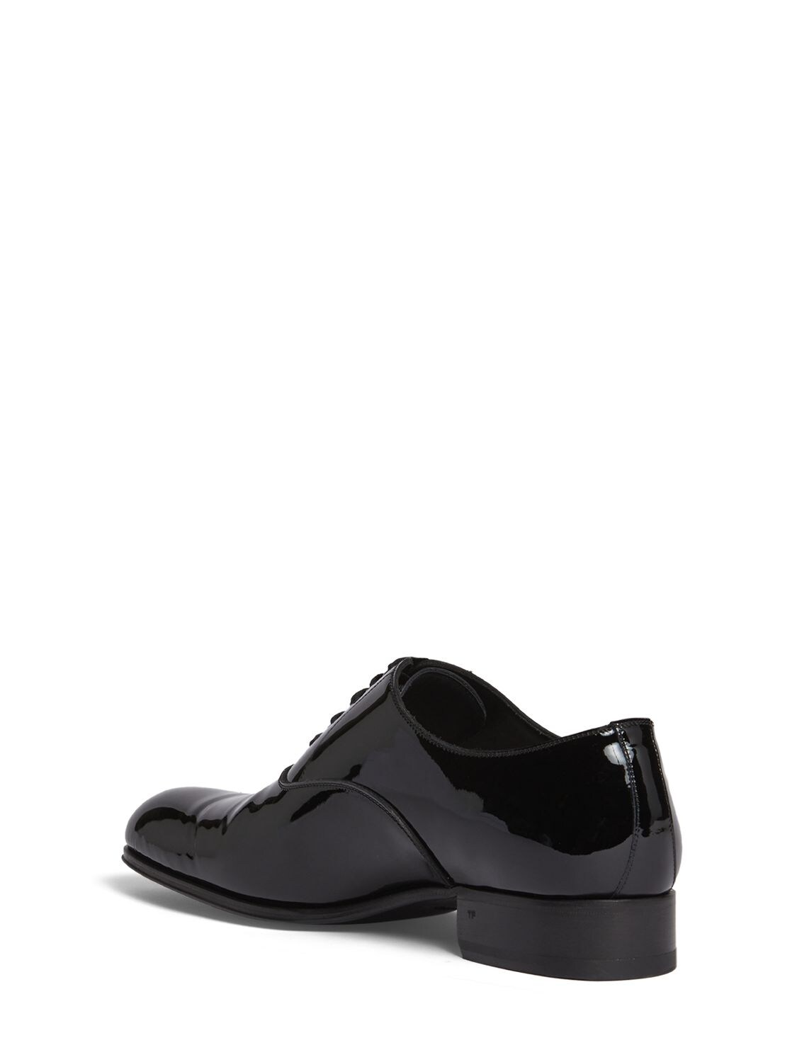 Shop Tom Ford Patent Leather Oxford Lace-up Shoes In Black