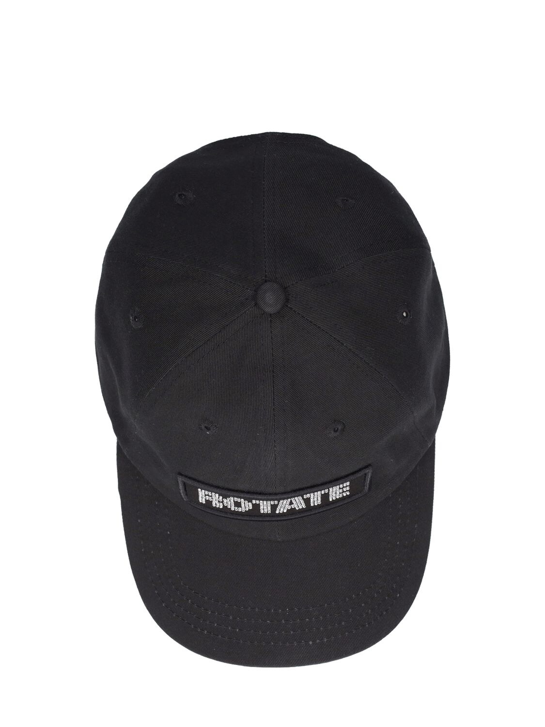 Shop Rotate Birger Christensen Classic Logo Cotton Hat In Black