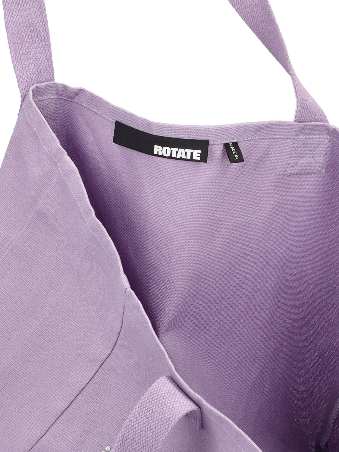 Shop Rotate Birger Christensen Logo Organic Cotton Canvas Tote Bag In Purple