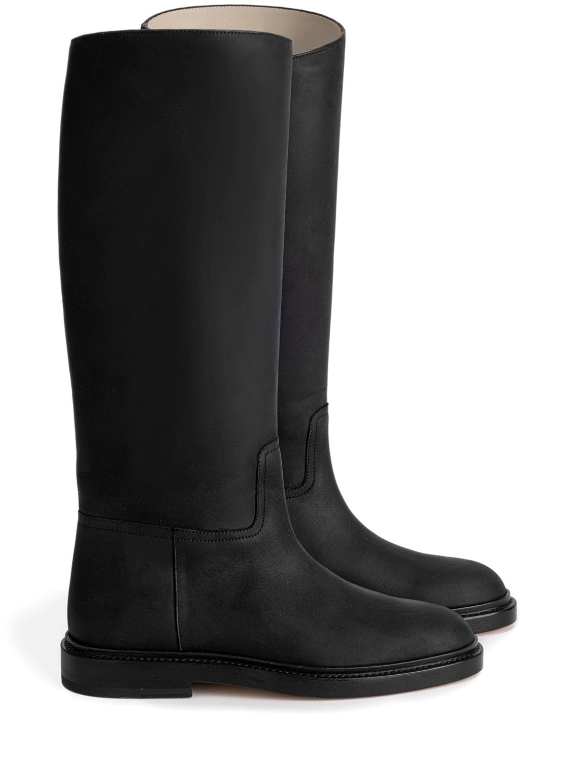 Legres Model 80 Leather Knee Boots In Black | ModeSens