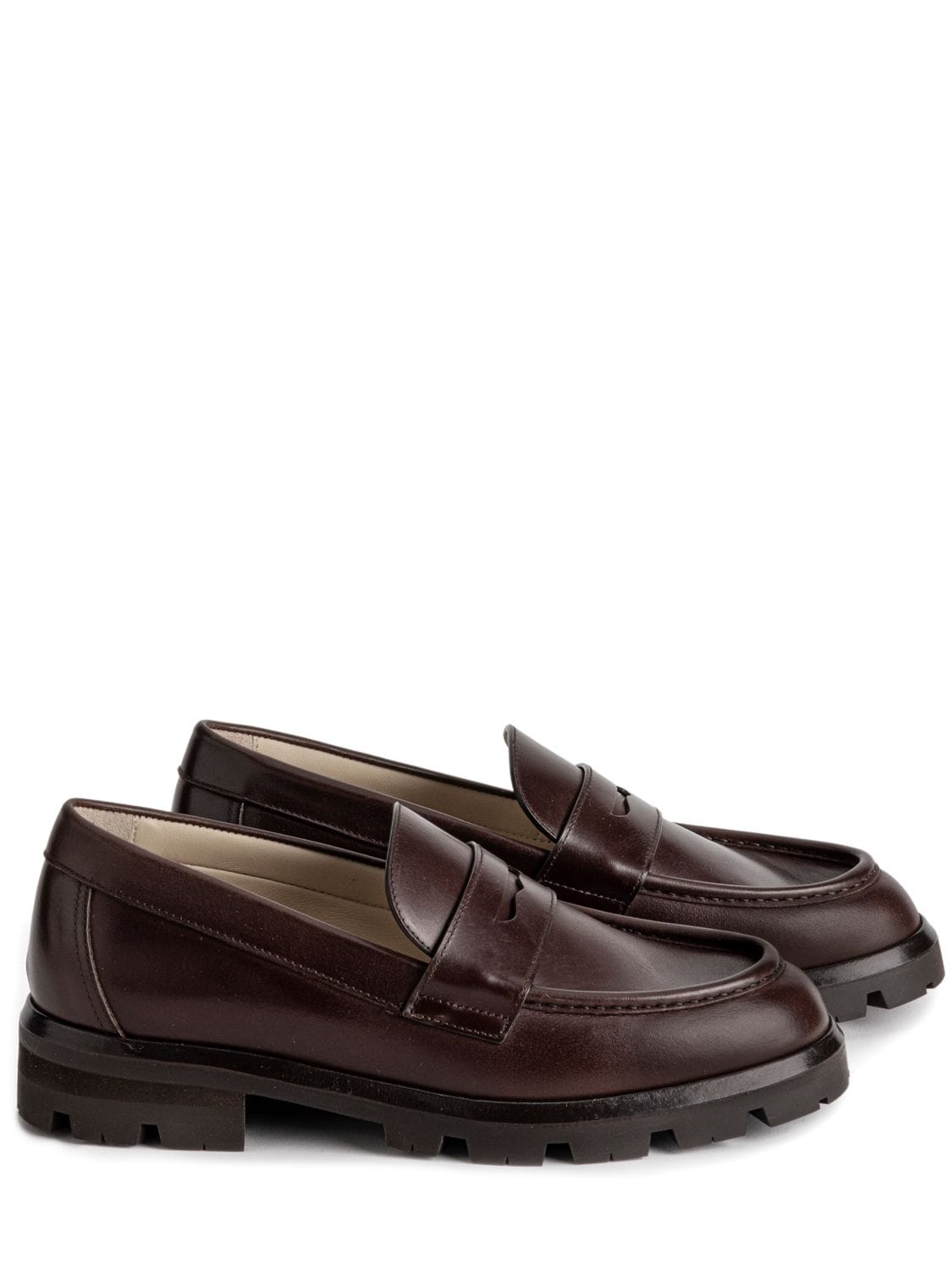 Legres 35mm Leather Loafers In Brown