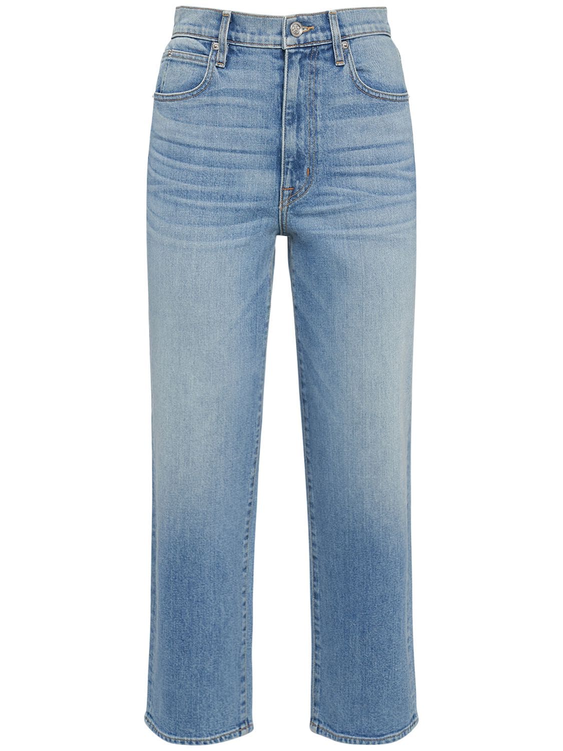 Image of London Crop Cotton Denim Jeans
