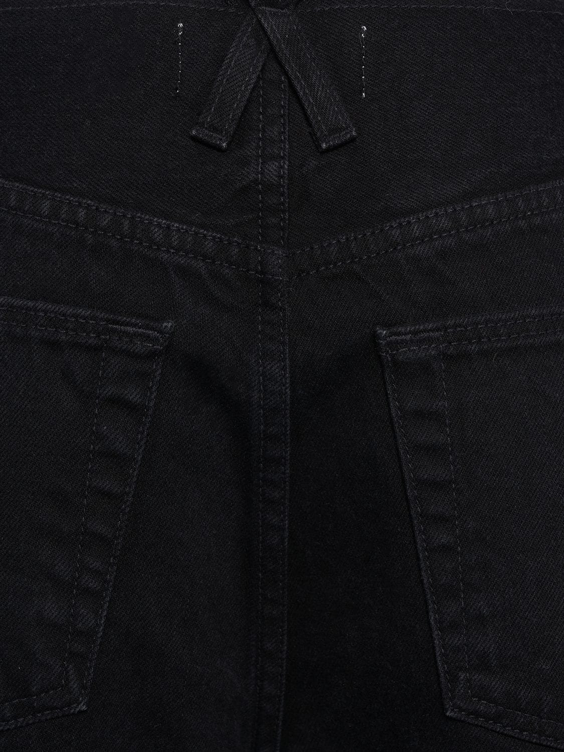 Shop Slvrlake Taylor Pleated Wide Denim Jeans In Black