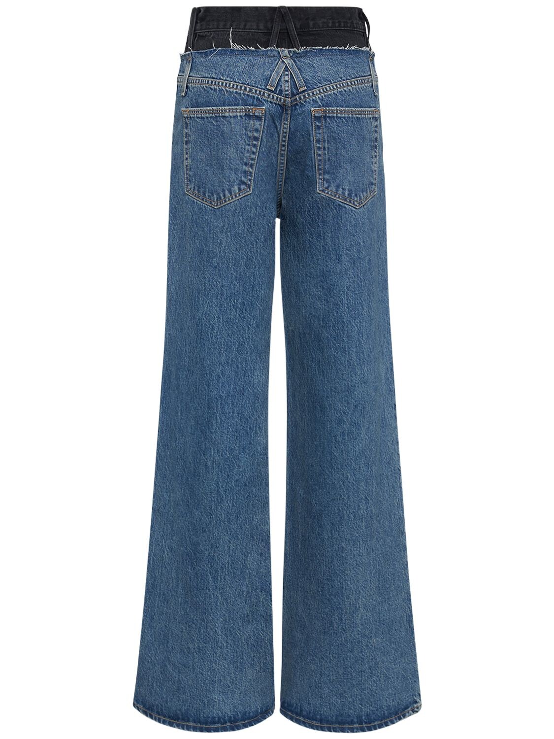 Shop Slvrlake Re-worked Eva Double Waistband Jeans In Blue