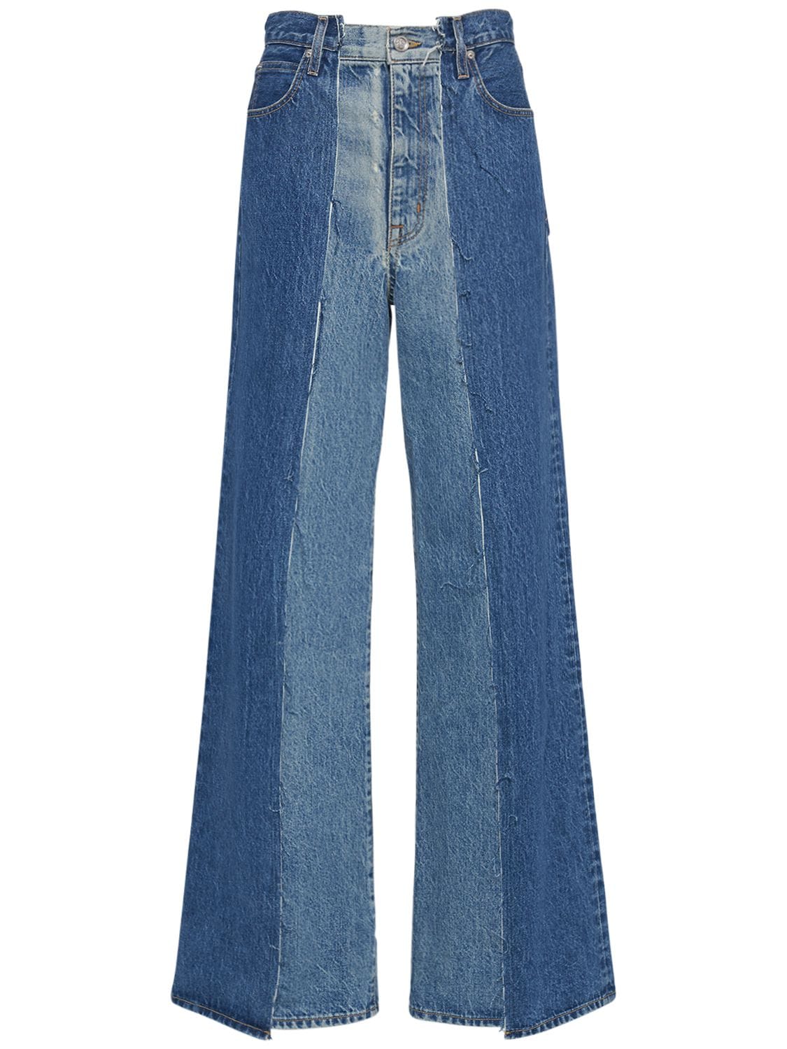 Slvrlake Re-worked Eva Paneled Denim Jeans In Blue