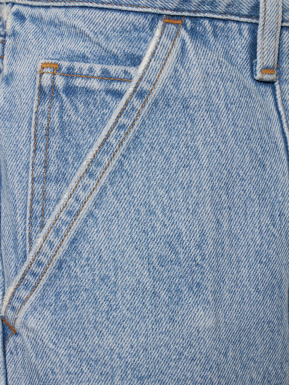 Shop Agolde Cooper Straight Denim Cargo Jeans In Blue