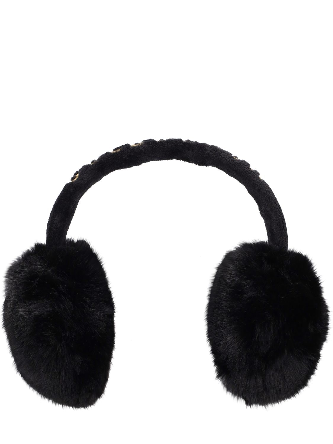 Goldbergh Fluffy Faux Fur Earmuffs In Black