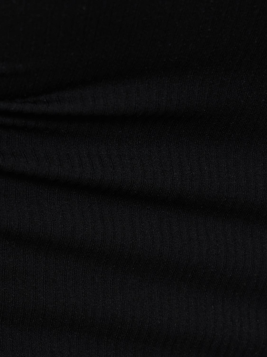 Shop Andreädamo Ribbed Jersey Mini Dress W/double Straps In Black 004