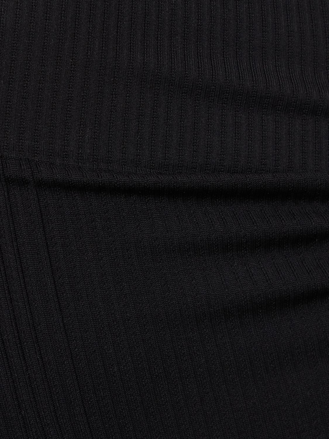 Shop Andreädamo Ribbed Jersey Leggings W/ Stirrups In Black 004