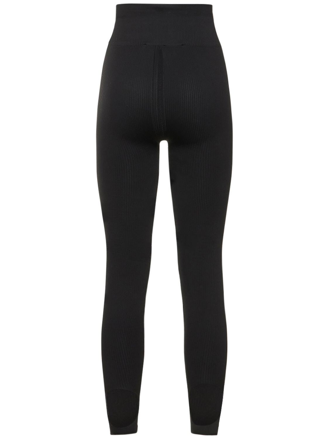 Shop Andreädamo Ribbed Jersey Leggings W/ Stirrups In Black 004