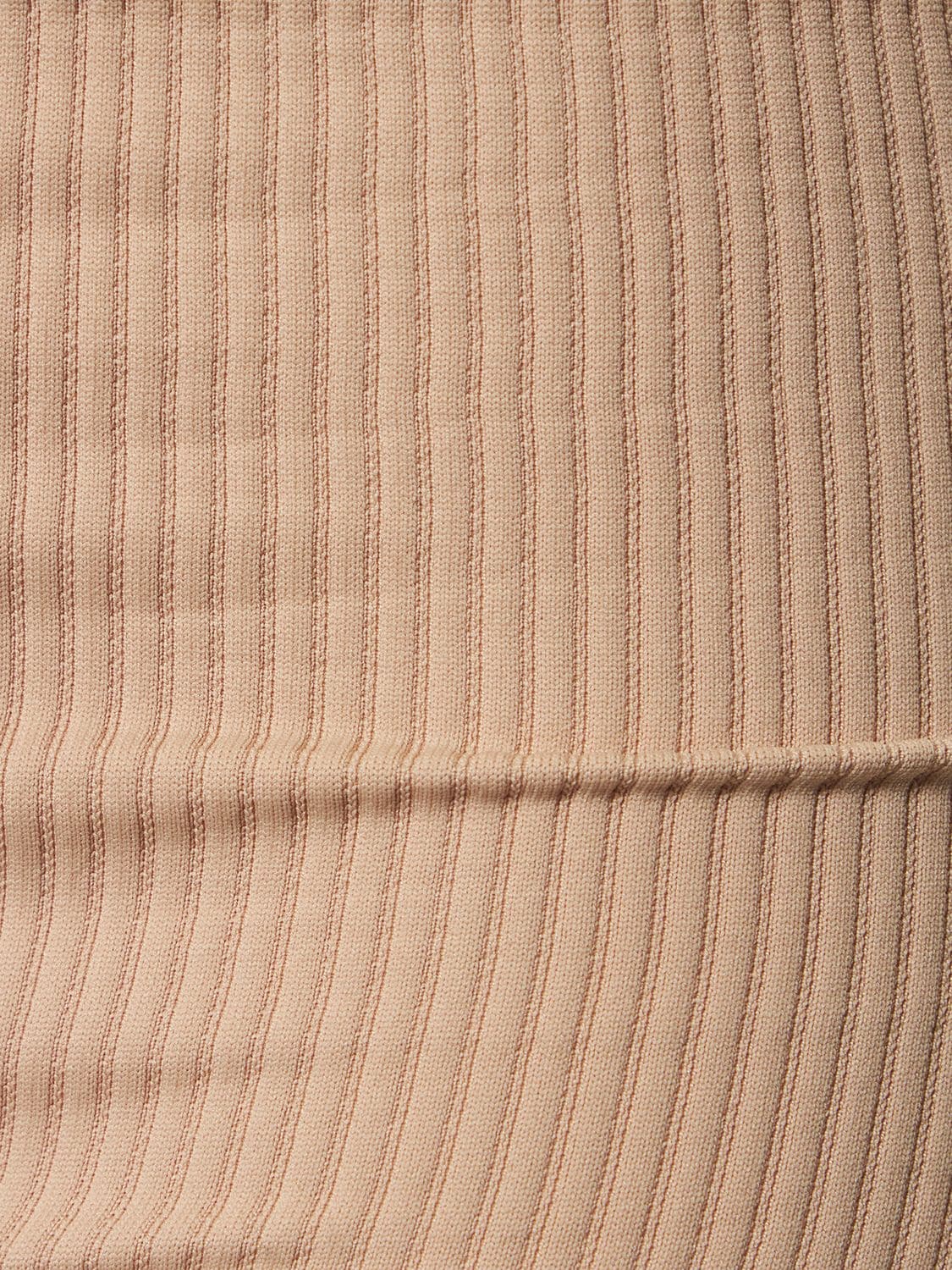 Shop Andreädamo Ribbed Jersey Leggings W/ Stirrups In Nude 001