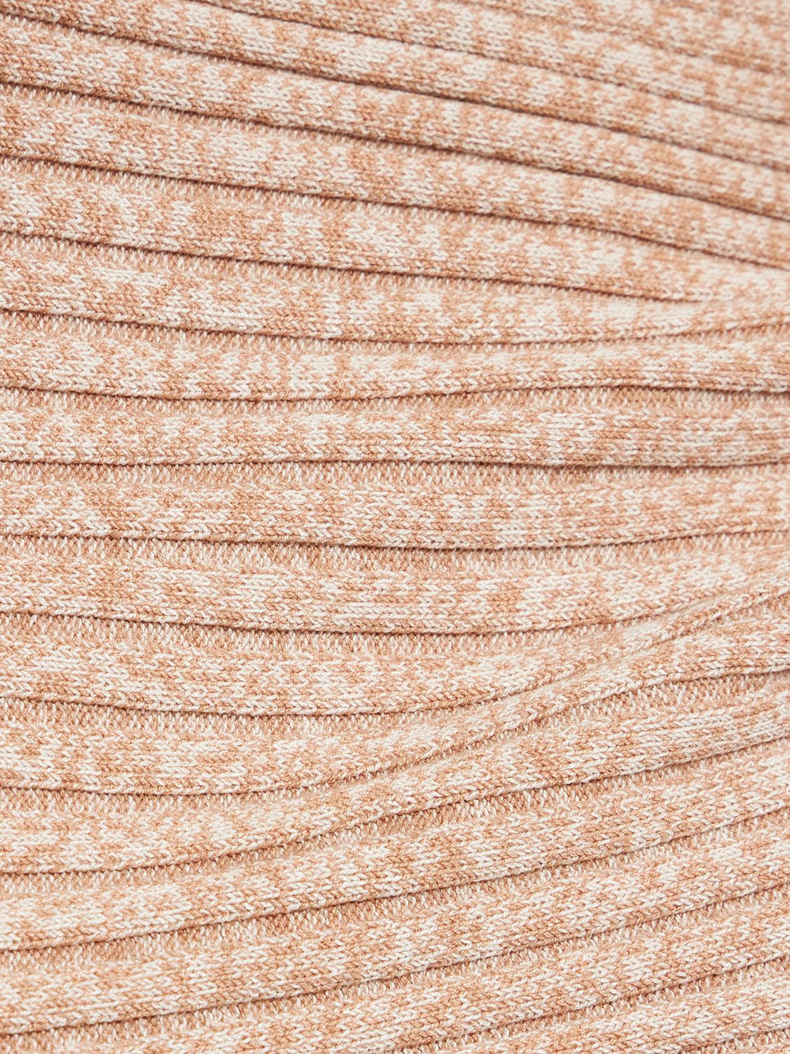 罗纹针织镂空长袖上衣