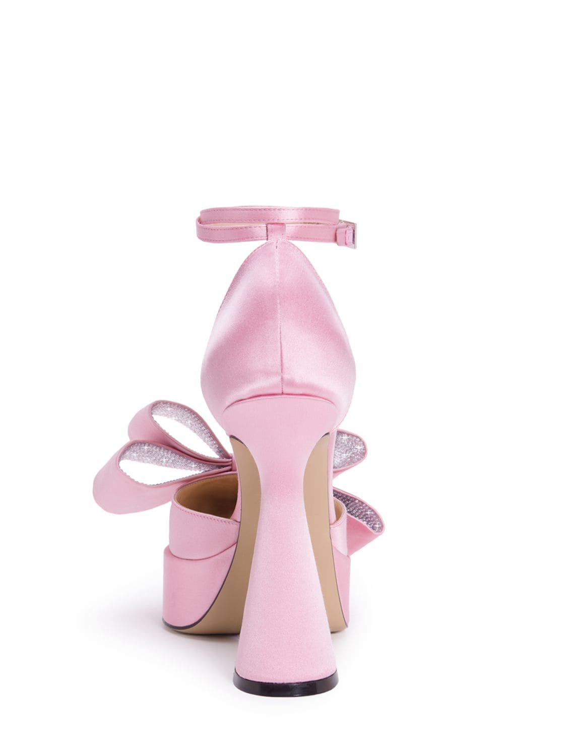 Shop Mach & Mach 140mm Le Cadeau Satin Platforms Heels In Pink