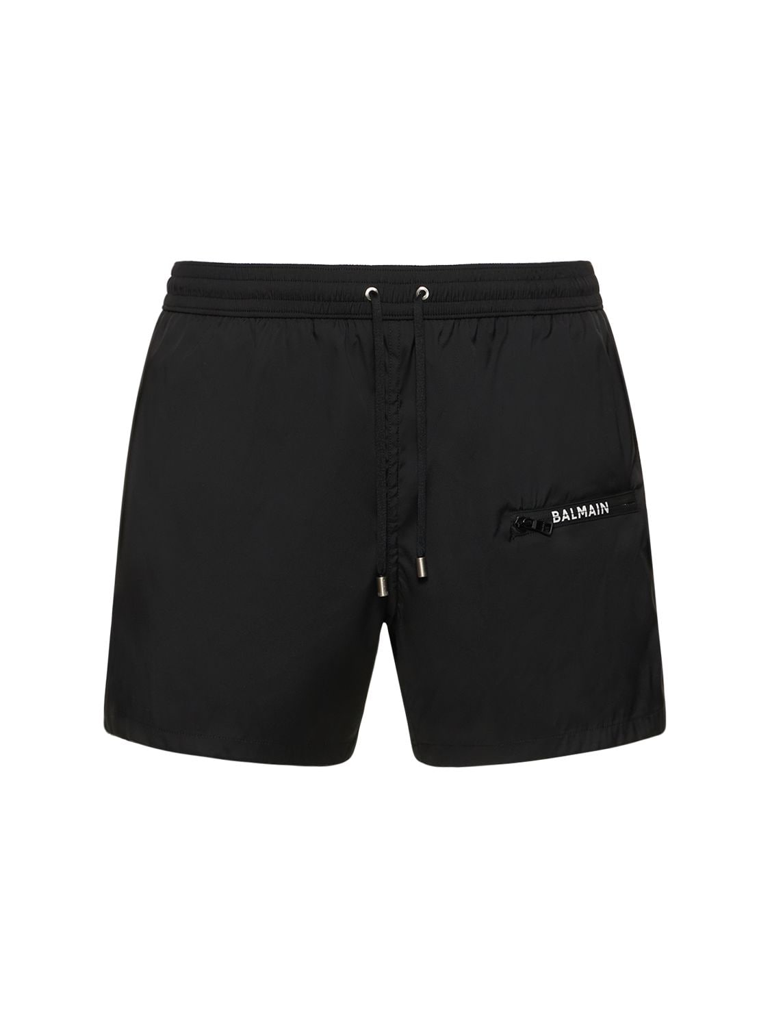 Balmain Underwear Logo Boxer Swim Shorts In Black