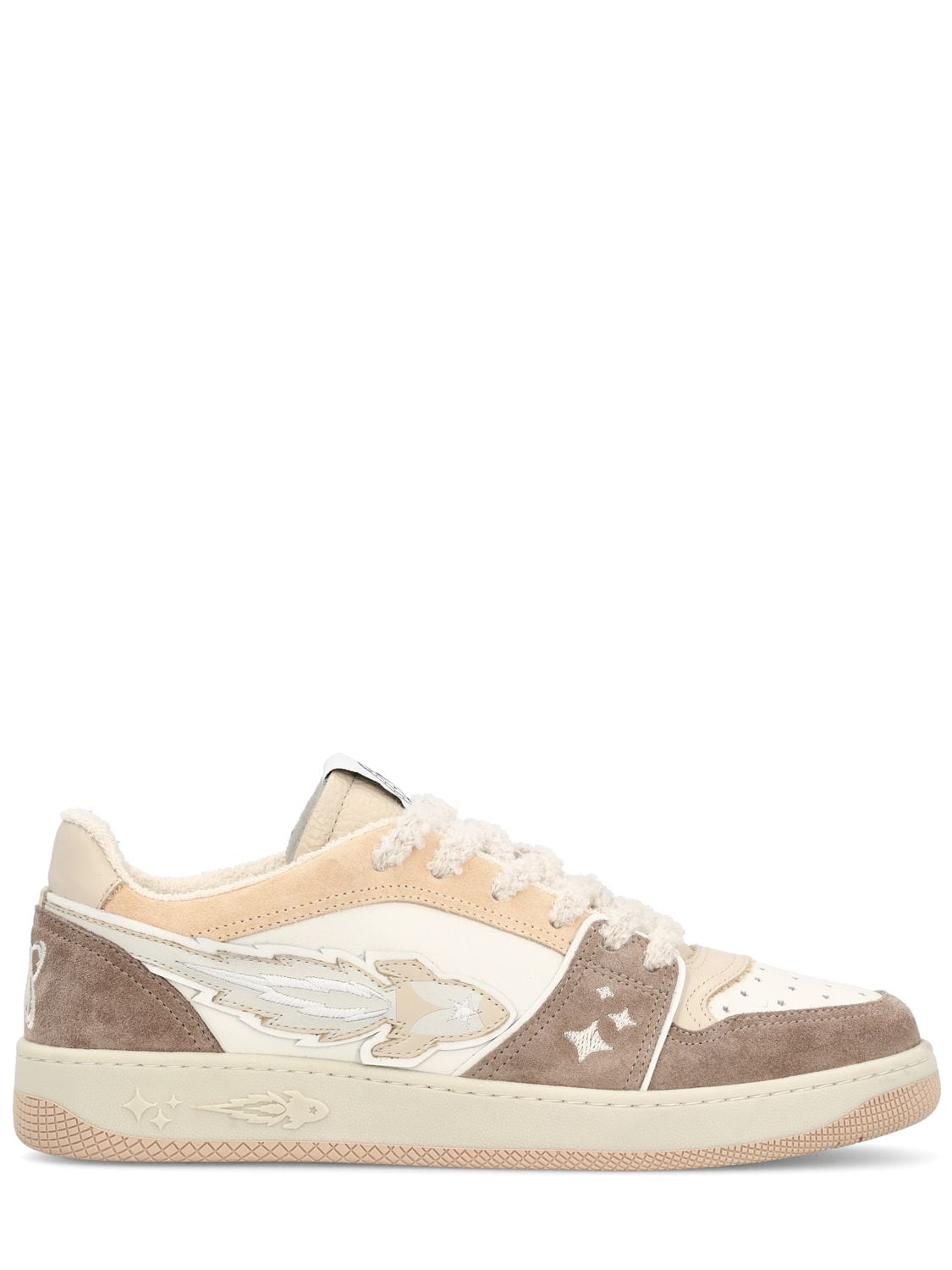 Enterprise Japan Low Logo Trainers In White,brown