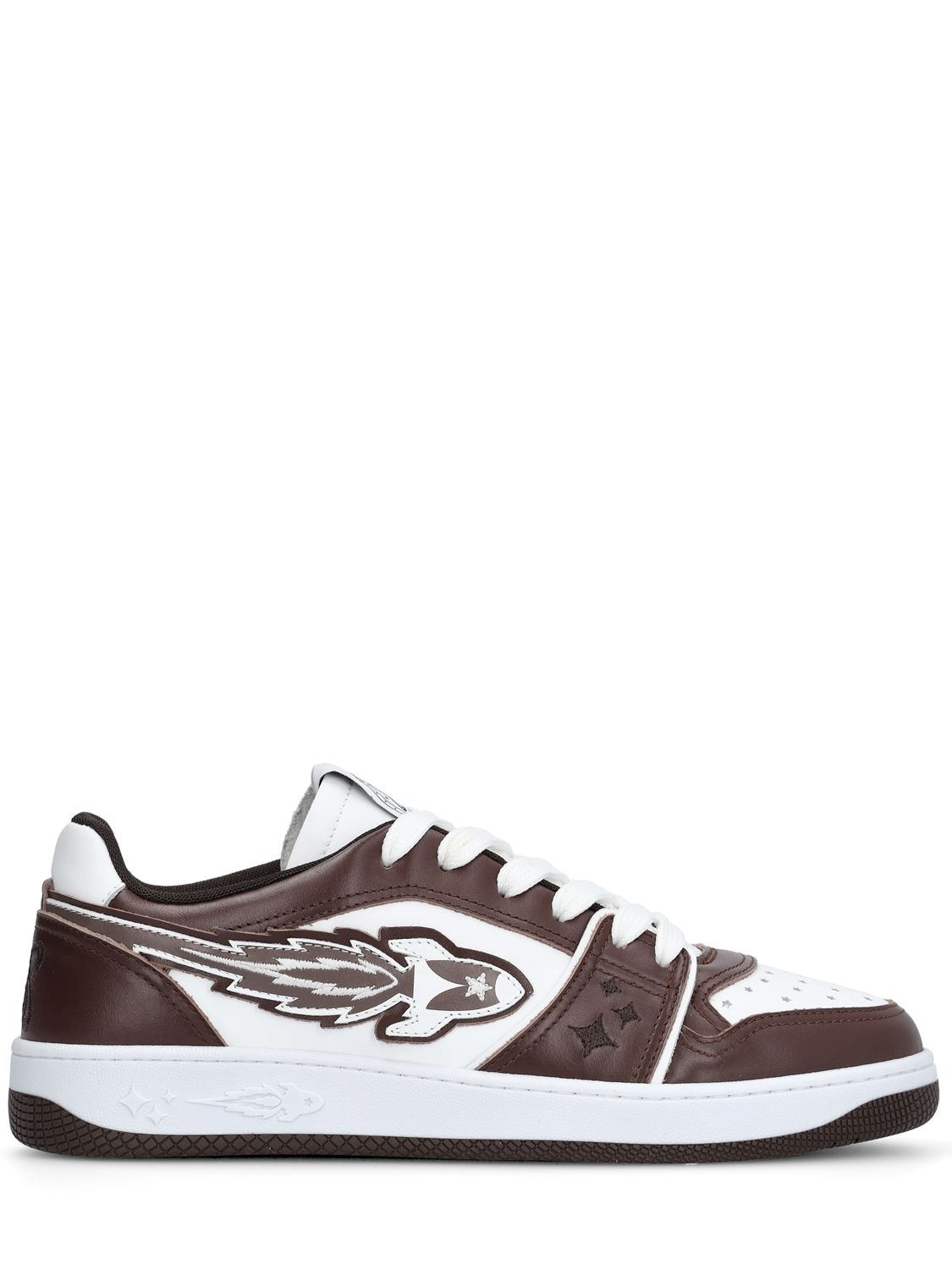 Enterprise Japan Low Logo Trainers In White,brown