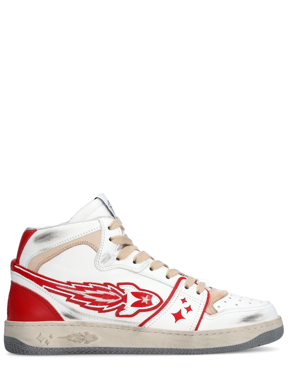 Mid Logo Leather Sneakers – MEN > SHOES > SNEAKERS