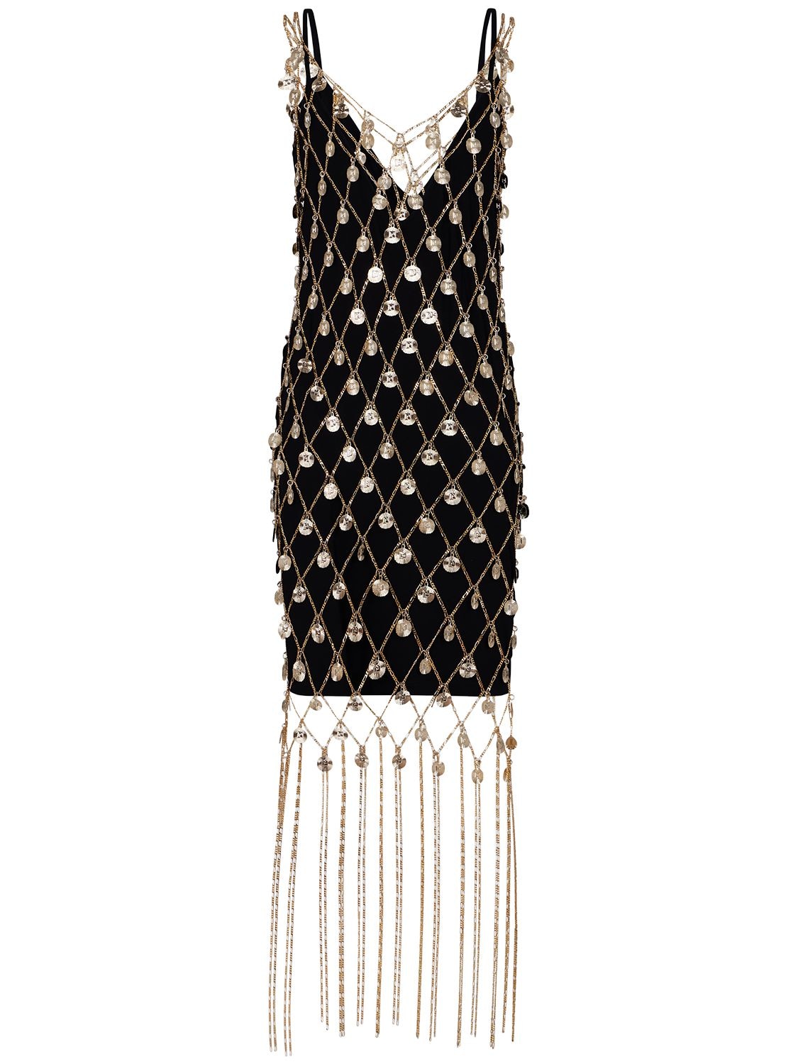 Image of Chain Fringed Midi Dress