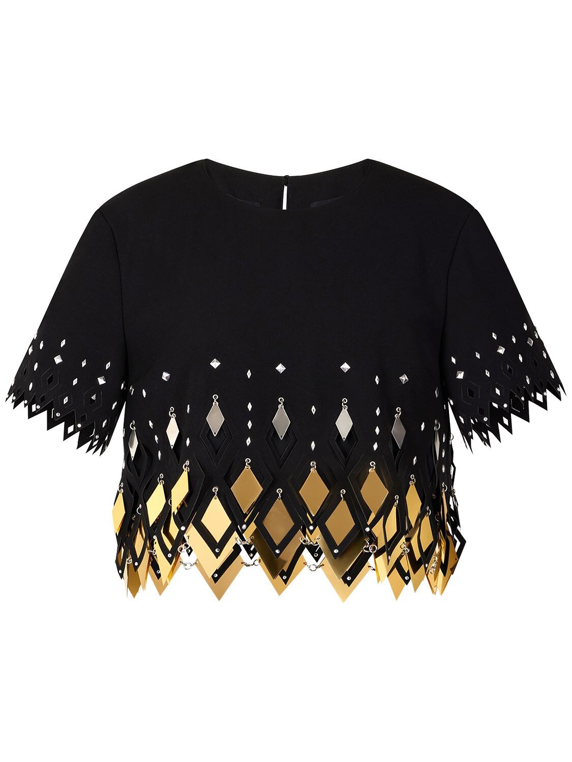 RABANNE CADY EMBELLISHED CROP TOP