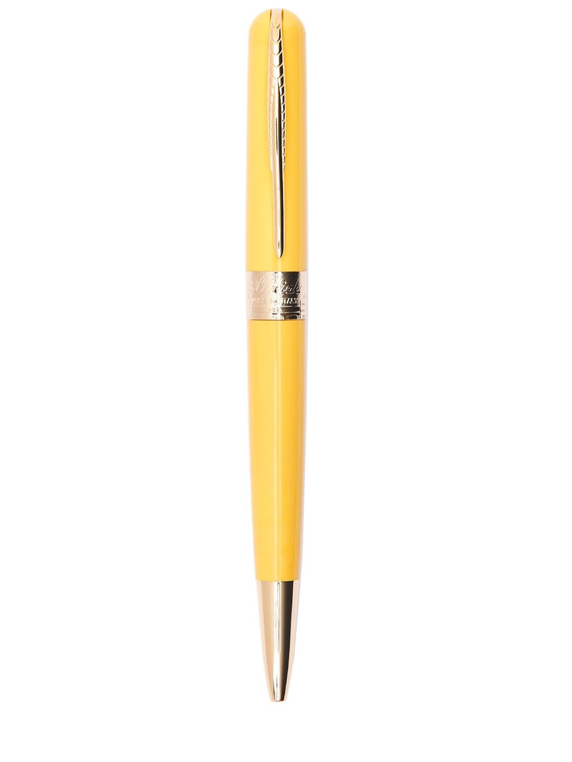 Shop Pineider Air Ballpoint Pen W/ Gold Trim In Yellow