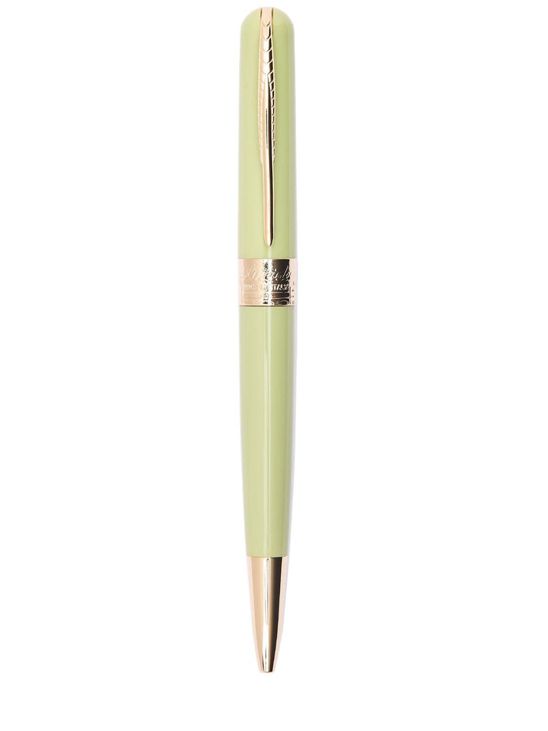 Shop Pineider Air Ballpoint Pen W/ Gold Trim In Green