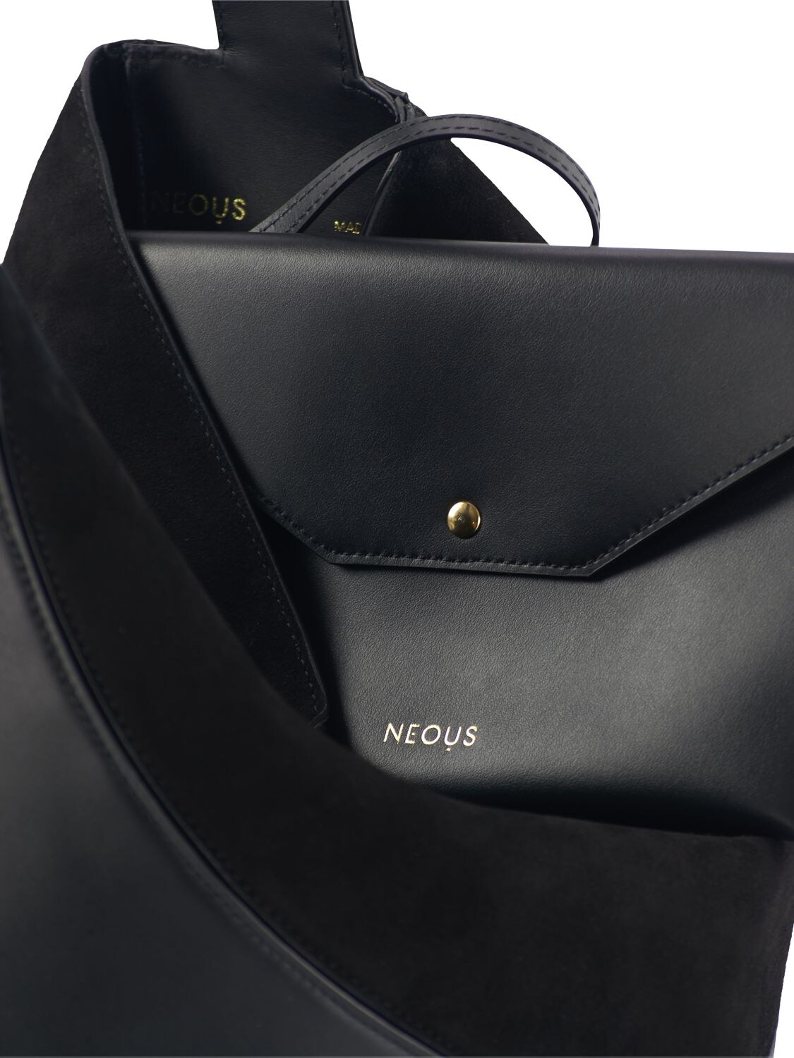 Shop Neous Pavo Leather Tote Bag In Black