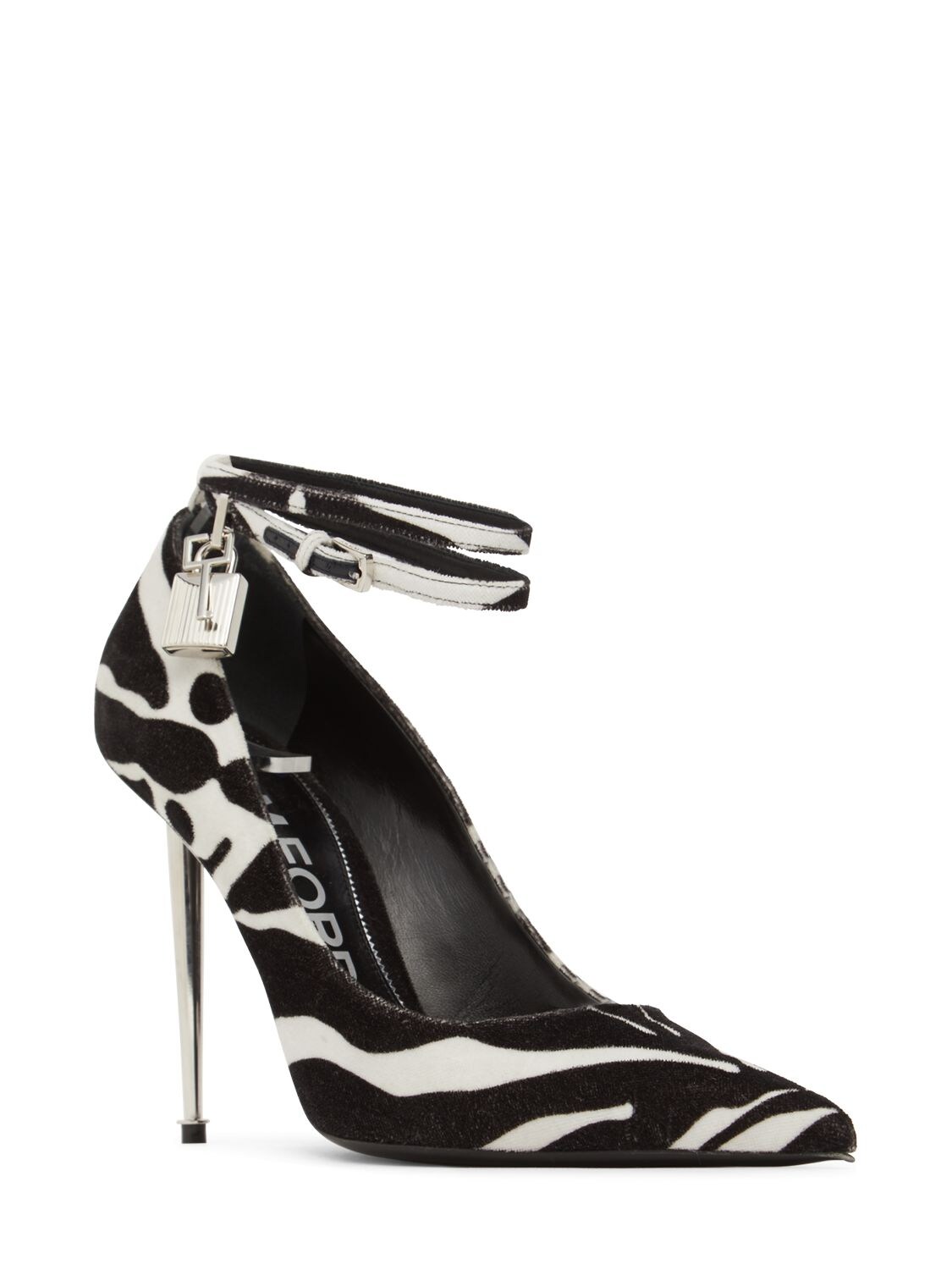 Shop Tom Ford 105mm Padlock Grosgrain Pumps In White,black