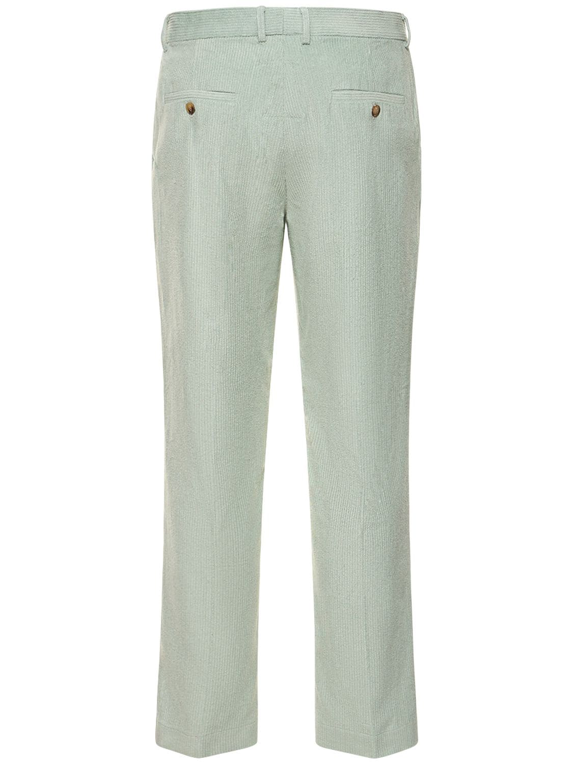Shop Kidsuper Embroidered Cotton Corduroy Pants In Green
