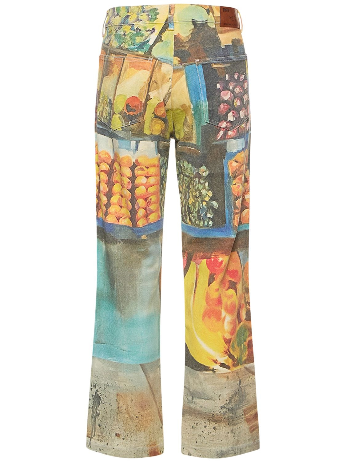 Shop Kidsuper Runner Painted Cotton Pants In Muticolor