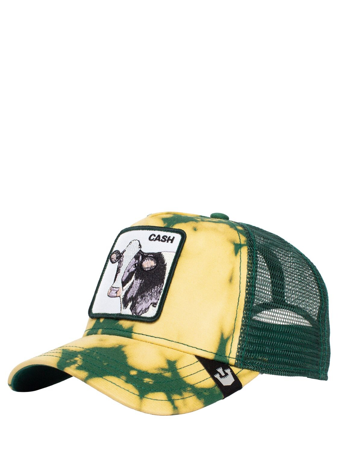 Shop Goorin Bros Acid Cow Trucker Hat W/ Patch In Green,yellow
