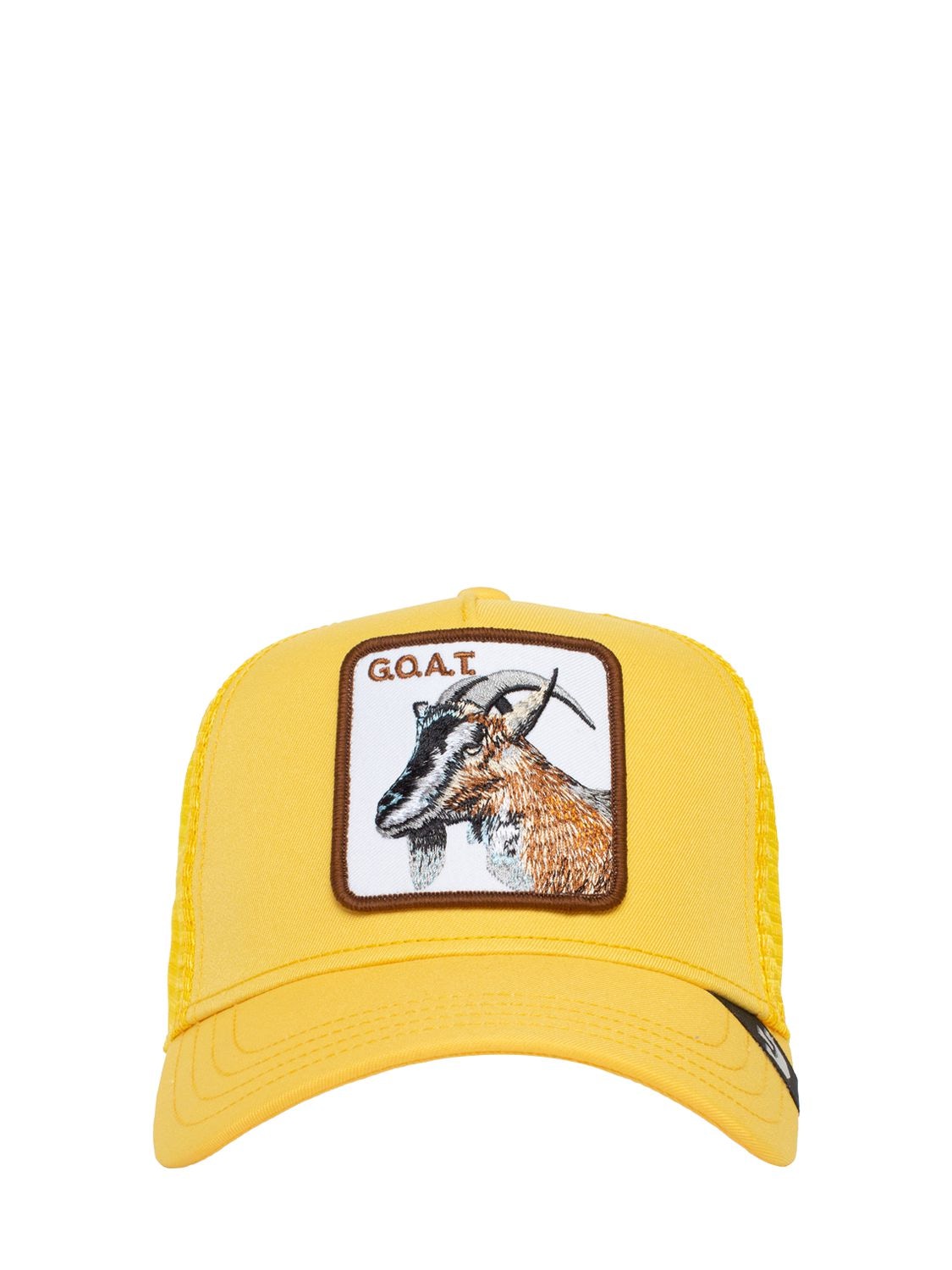 Goorin Bros The Goat Trucker Hat W/ Patch In Yellow