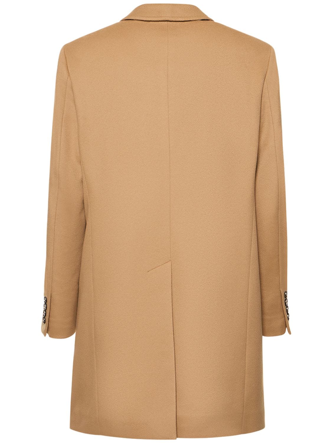 Shop Burberry Callen Mid Length Wool Blend Coat In Camel