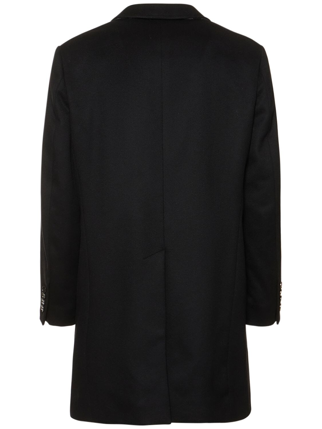 Shop Burberry Callen Mid Length Wool Blend Coat In Black