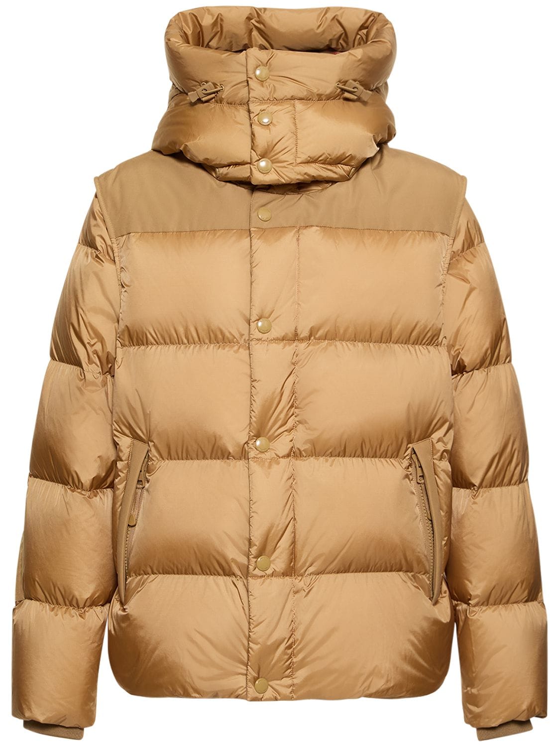 Shop Burberry Leeds Relaxed Fit Down Jacket In Warm Honey