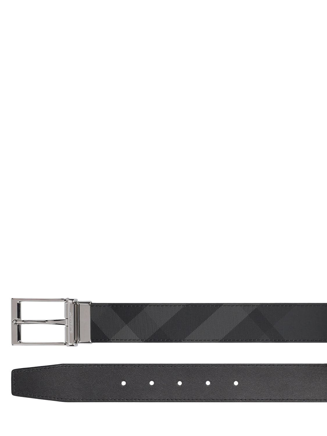 Shop Burberry 35mm Louis Leather Belt In Charcoal