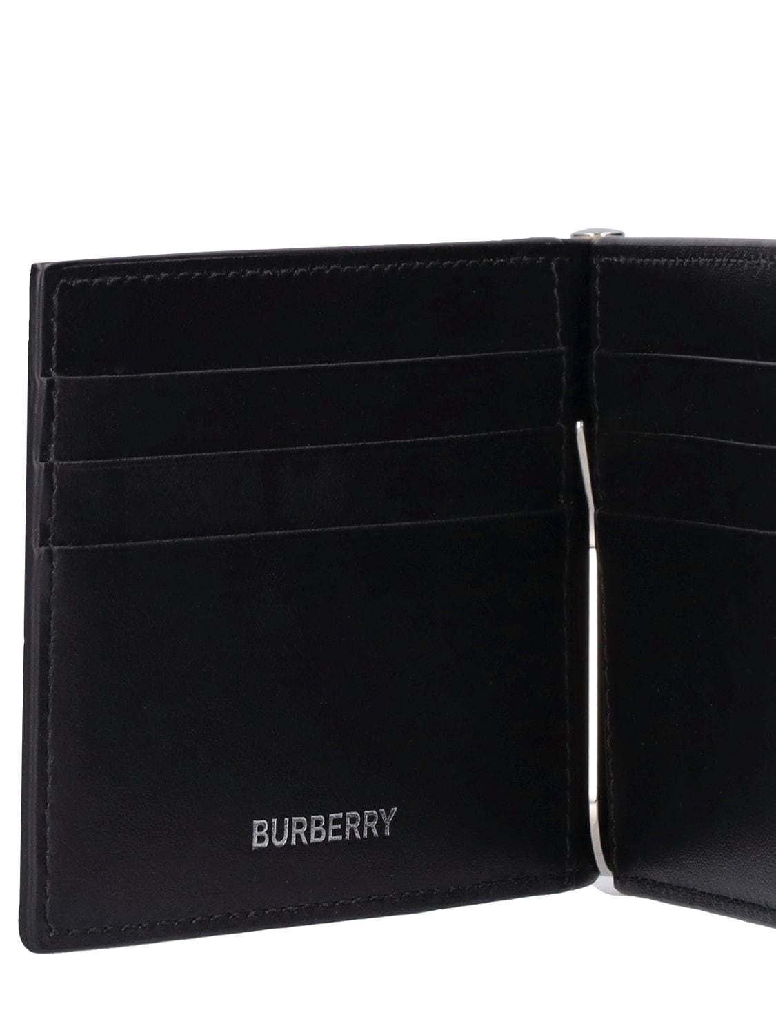 Shop Burberry Check Money Clip Wallet In Archive Beige