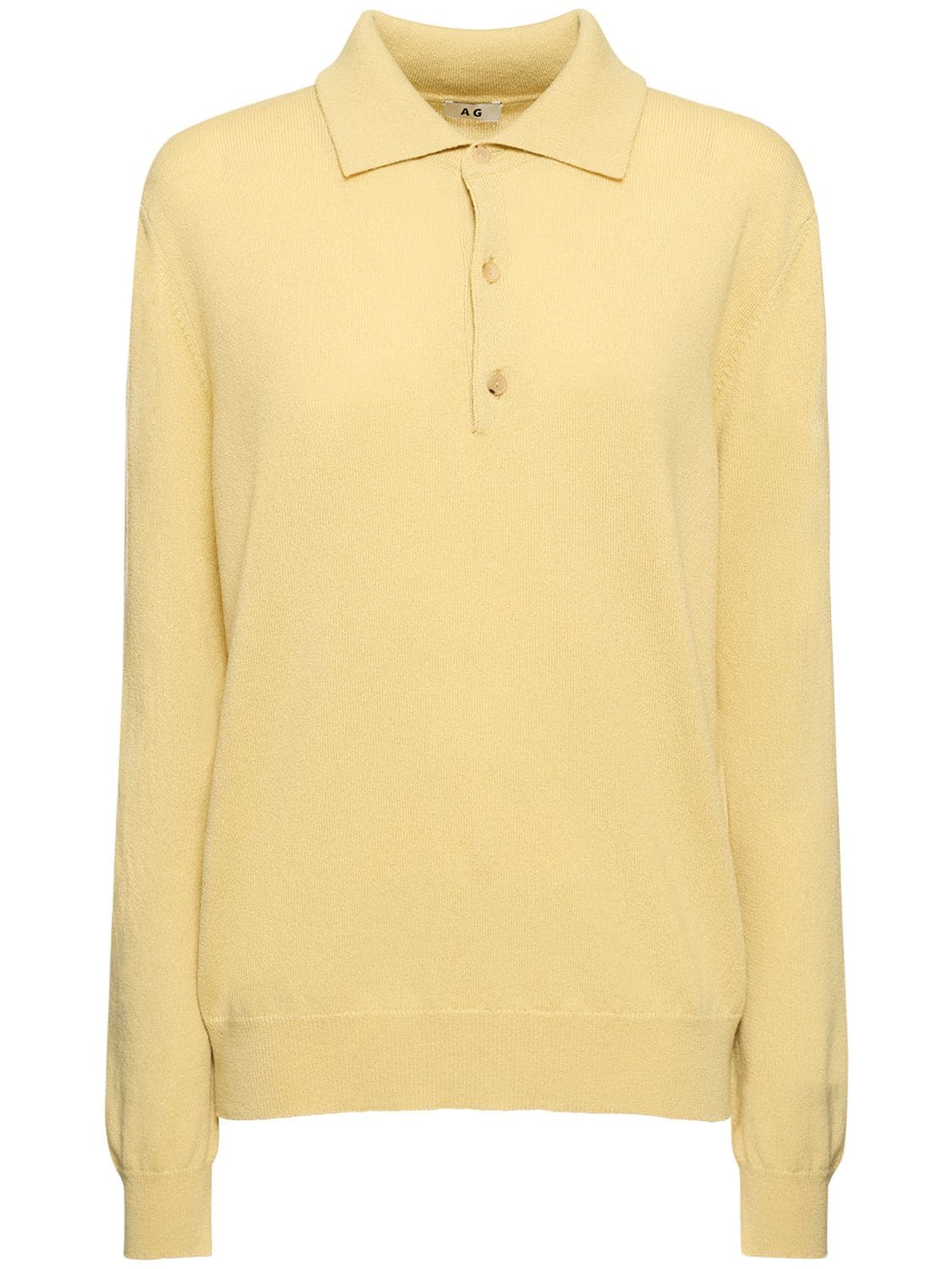 Annagreta Niccolò Cashmere Polo Shirt In Yellow