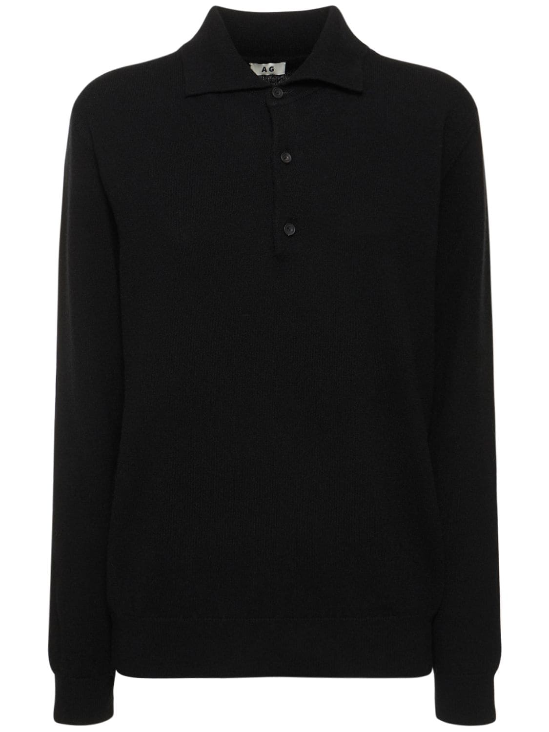 Annagreta Niccolò Cashmere Polo Shirt In Black