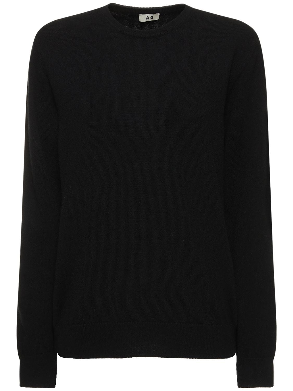 Annagreta Lorenzo Cashmere Crewneck Sweater In Black