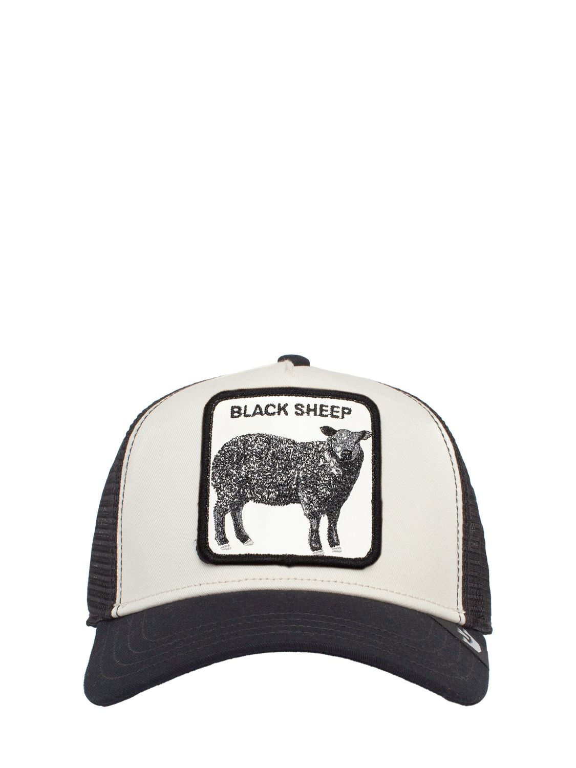 Goorin Bros The Black Sheep Trucker Hat W/patch In White,black