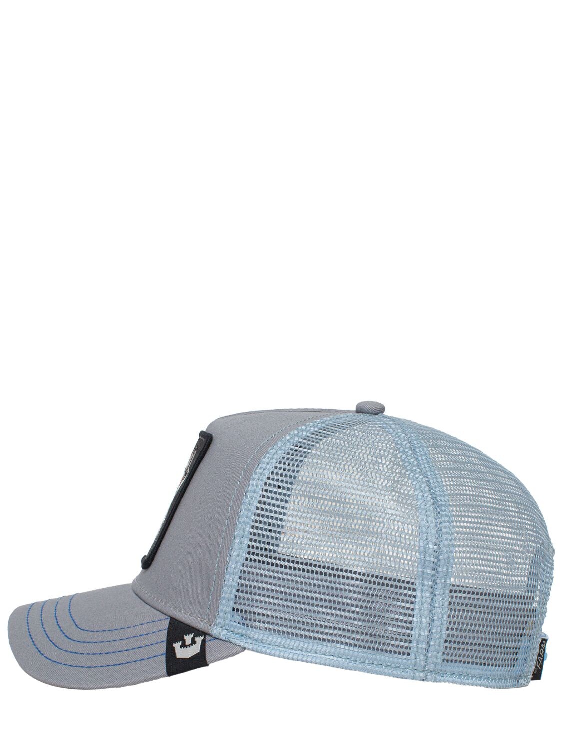 Shop Goorin Bros The Lone Wolf Trucker Hat W/patch In Grey,multi