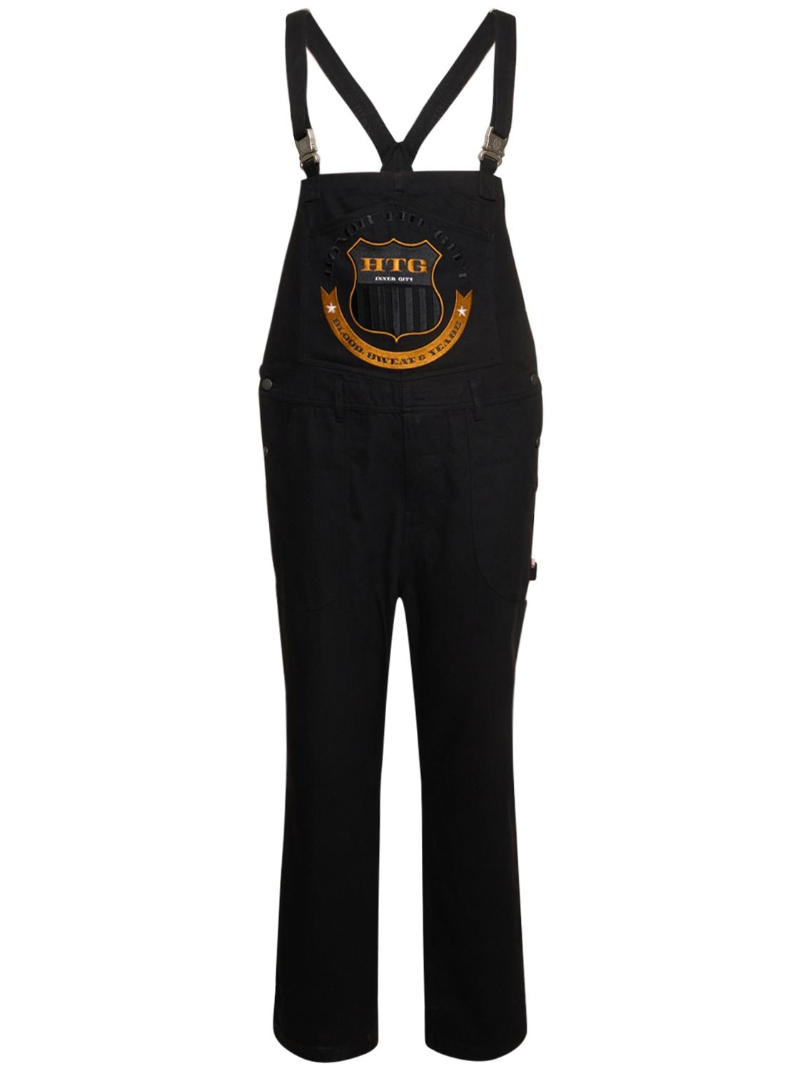 Honor The Gift Workwear Cotton Blend Overalls W/logo In Black