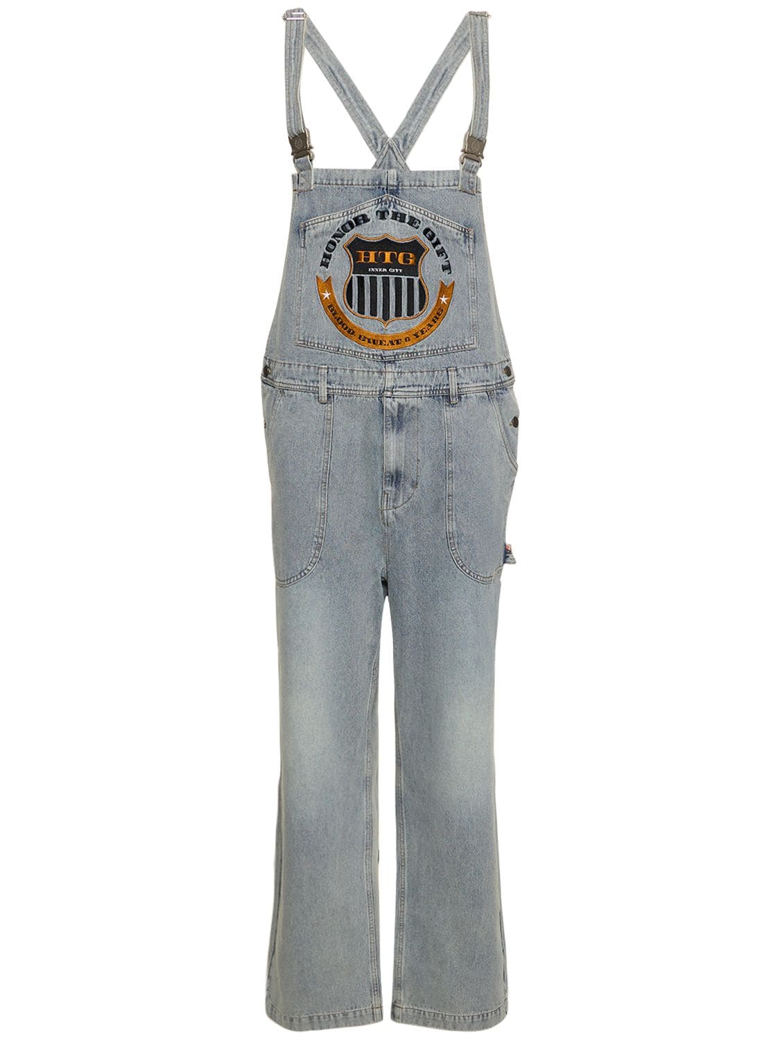 Honor The Gift Workwear Cotton Blend Overalls W/logo In Blue